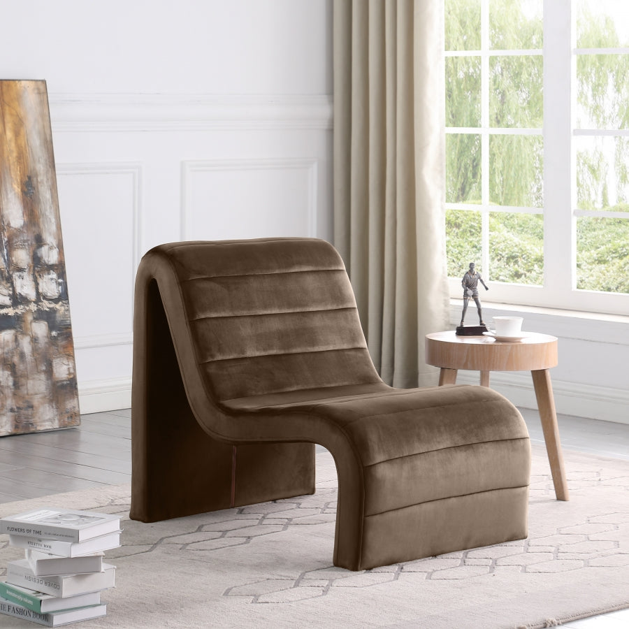 Fauteuil d'appoint rembourré en chenille Vivi 
