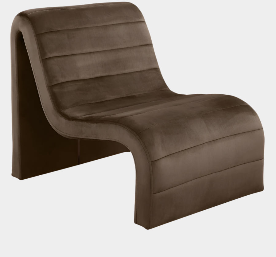 Fauteuil d'appoint rembourré en chenille Vivi 