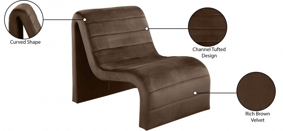 Fauteuil d'appoint rembourré en chenille Vivi 