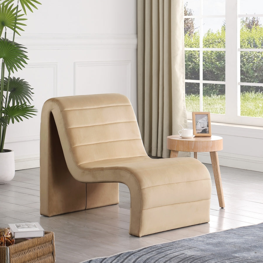 Fauteuil d'appoint rembourré en chenille Vivi 
