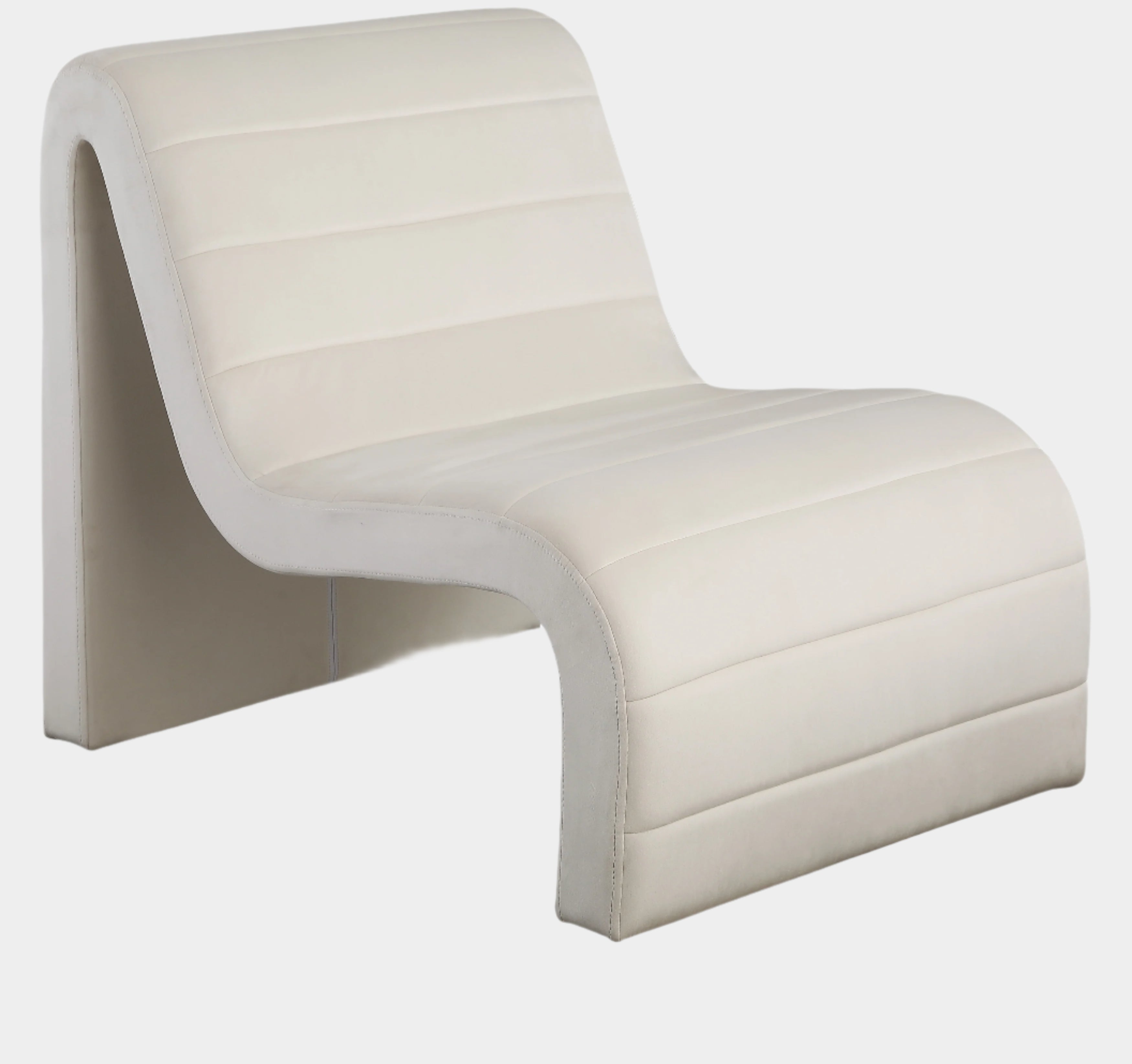 Fauteuil d'appoint rembourré en chenille Vivi 
