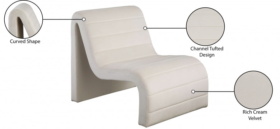 Fauteuil d'appoint rembourré en chenille Vivi 