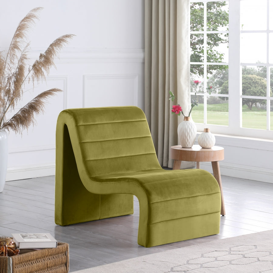 Fauteuil d'appoint rembourré en chenille Vivi 
