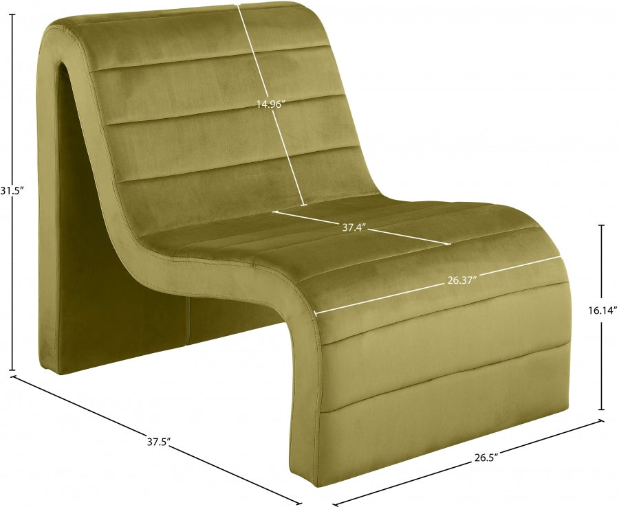 Fauteuil d'appoint rembourré en chenille Vivi 
