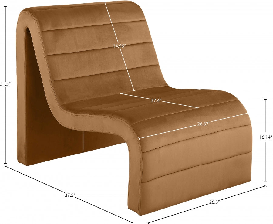 Fauteuil d'appoint rembourré en chenille Vivi 