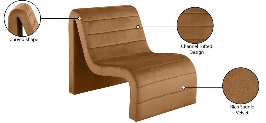 Fauteuil d'appoint rembourré en chenille Vivi 