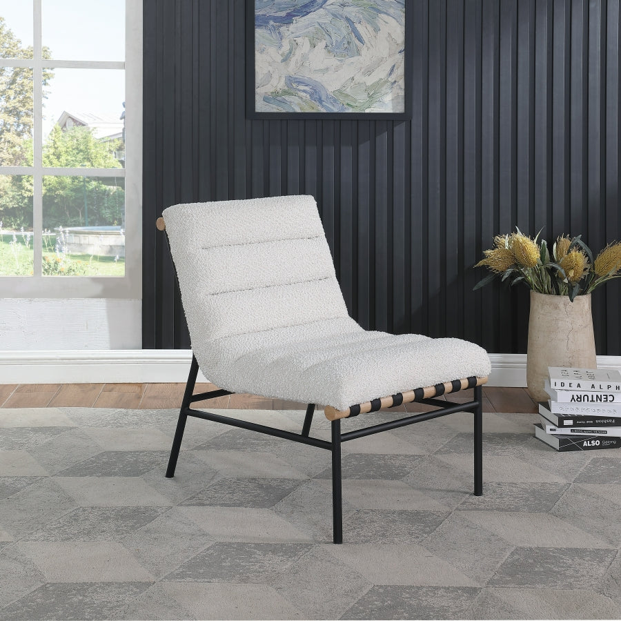 Fauteuil d'appoint rembourré en chenille Vivi 