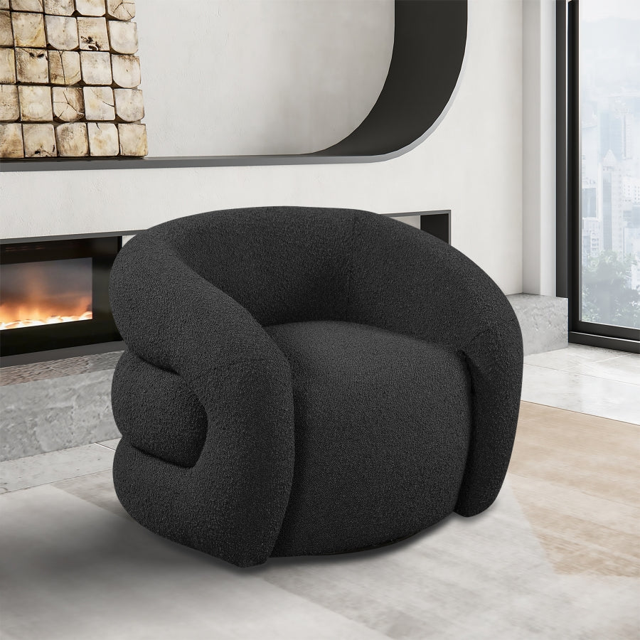 Fauteuil d'appoint rembourré en chenille Vivi 