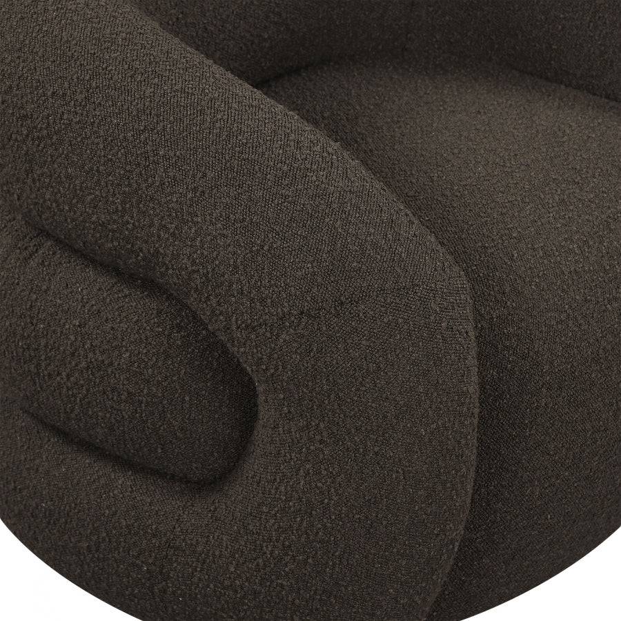 Fauteuil d'appoint rembourré en chenille Vivi 
