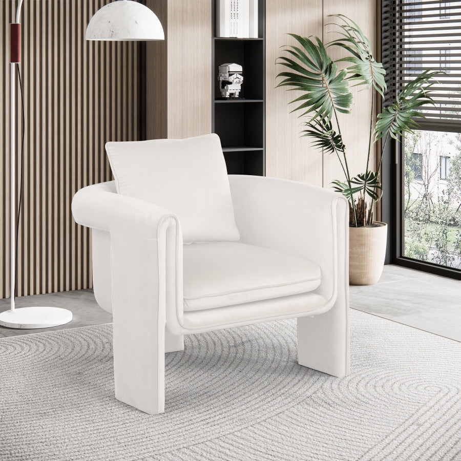 Fauteuil d'appoint rembourré en chenille Vivi 