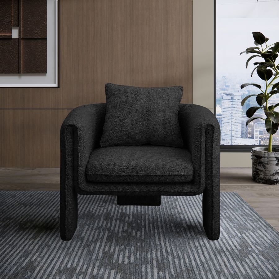 Fauteuil d'appoint rembourré en chenille Vivi 