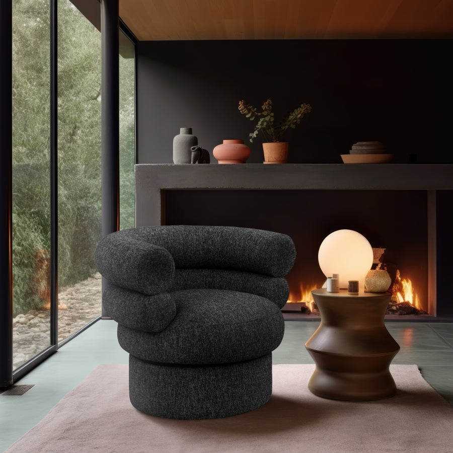 Fauteuil d'appoint rembourré en chenille Vivi 