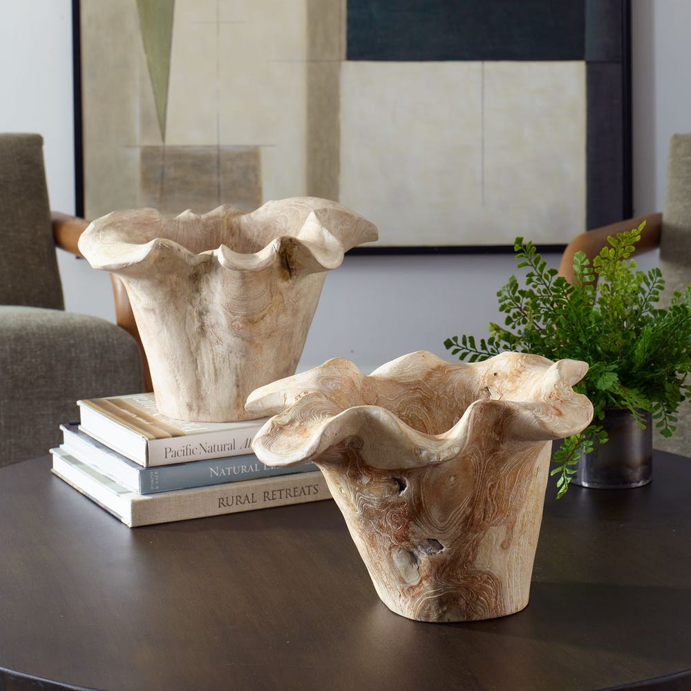 Teak Flow Outdoor Bowl