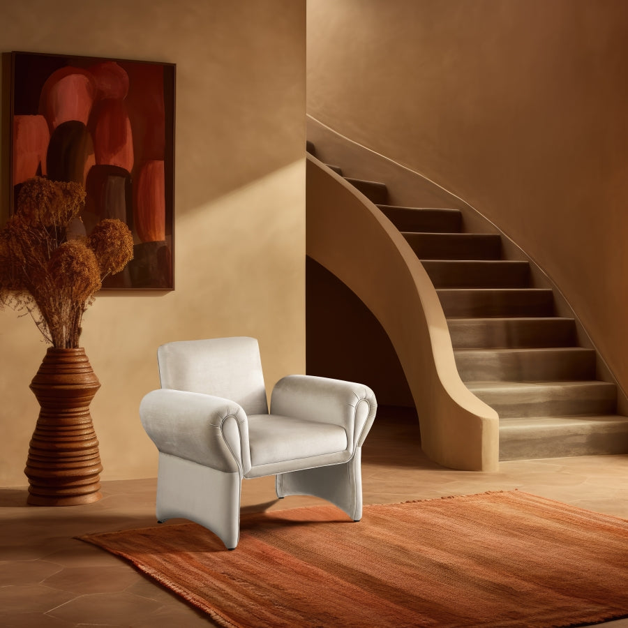 Fauteuil d'appoint rembourré en chenille Vivi 