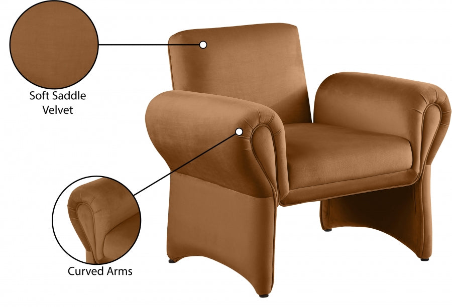 Fauteuil d'appoint rembourré en chenille Vivi 
