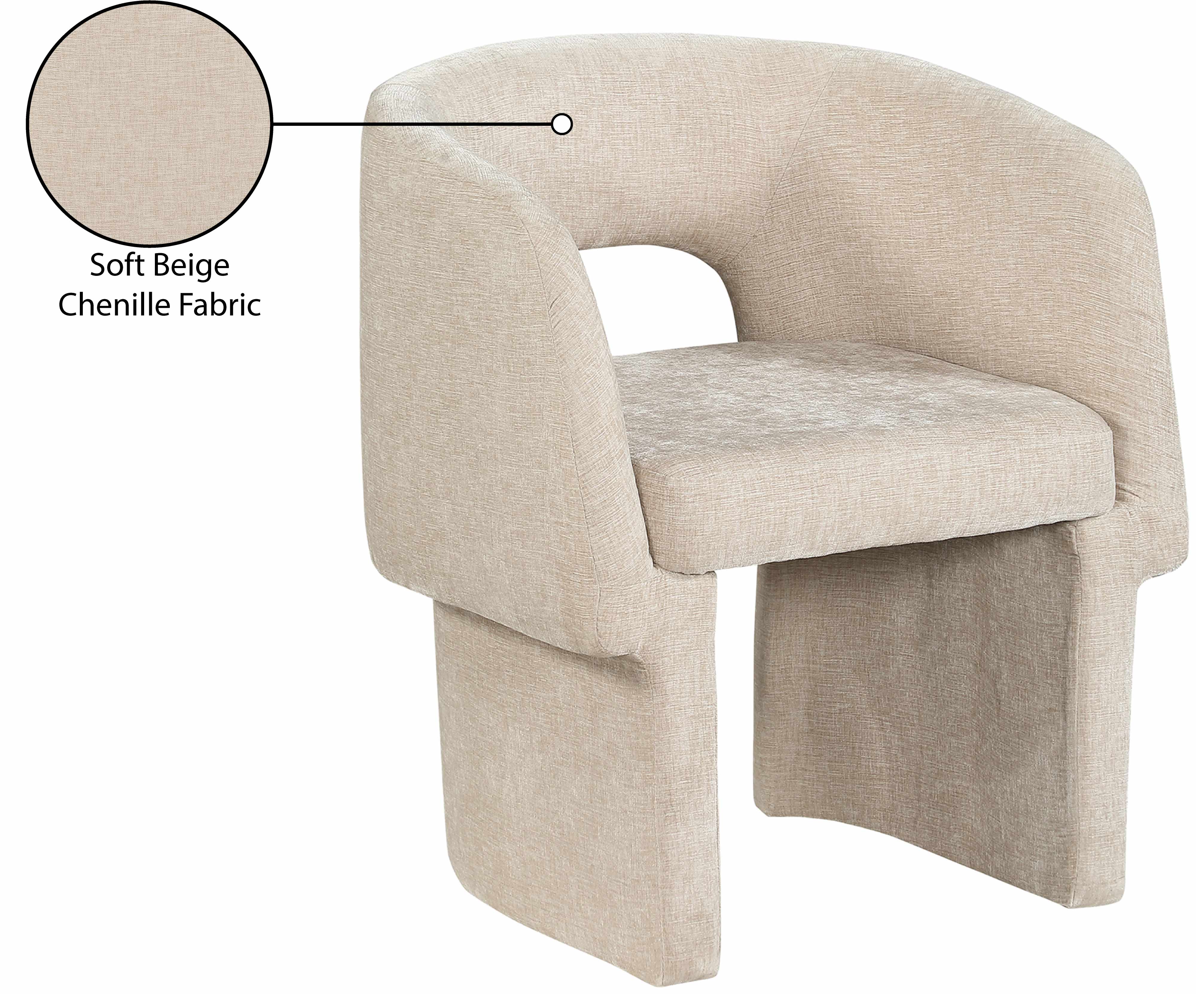 Fauteuil d'appoint rembourré en chenille Vivi 