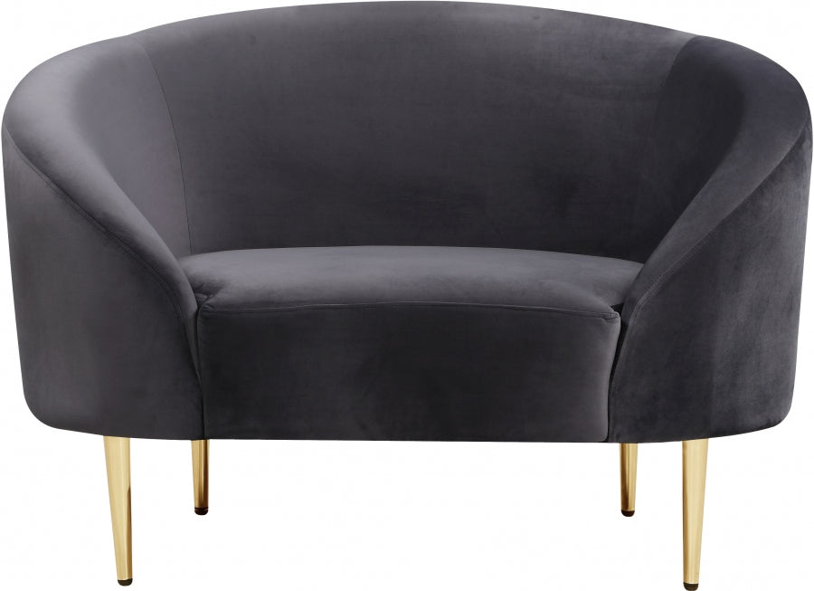 Fauteuil d'appoint rembourré en chenille Vivi 