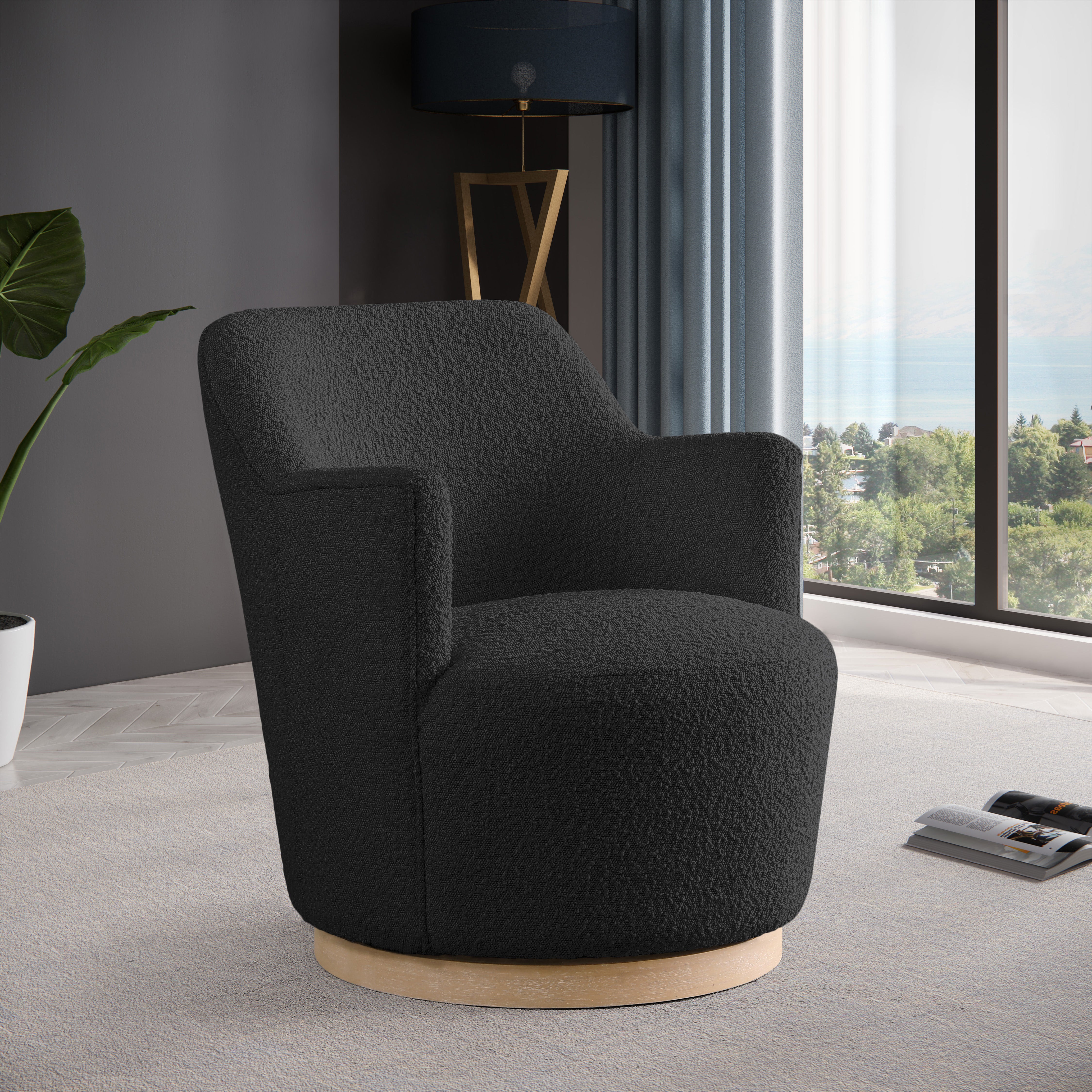 Fauteuil d'appoint rembourré en chenille Vivi 