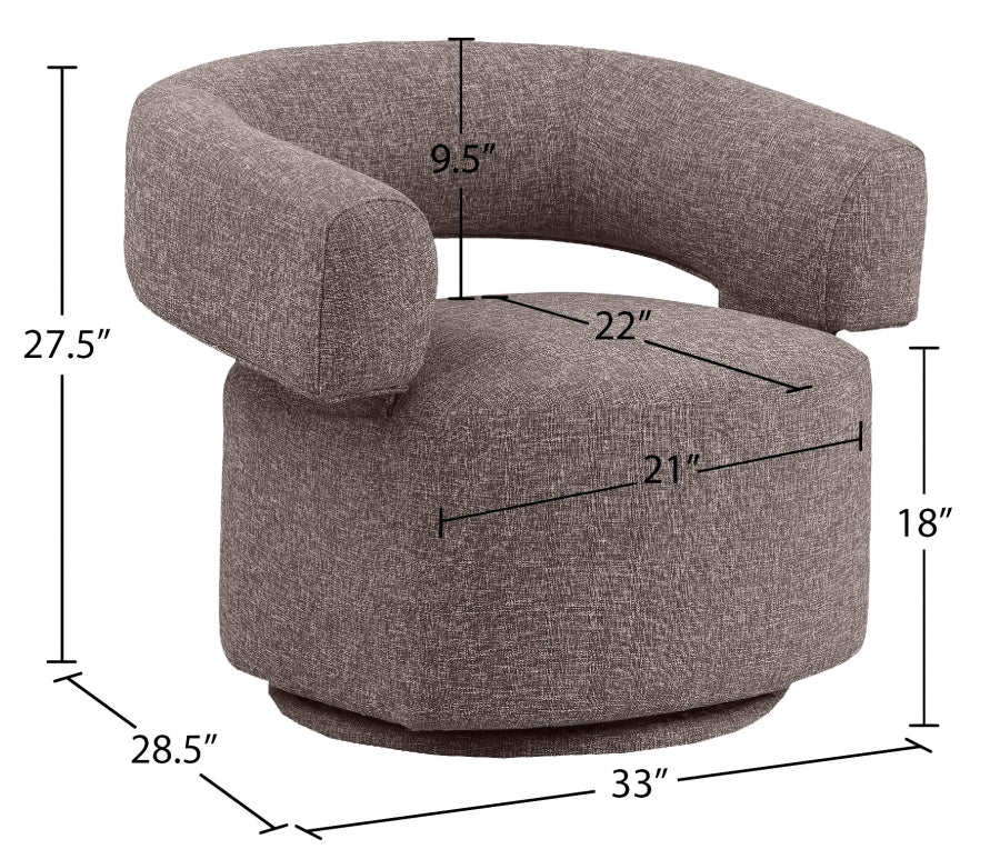 Fauteuil d'appoint rembourré en chenille Vivi 
