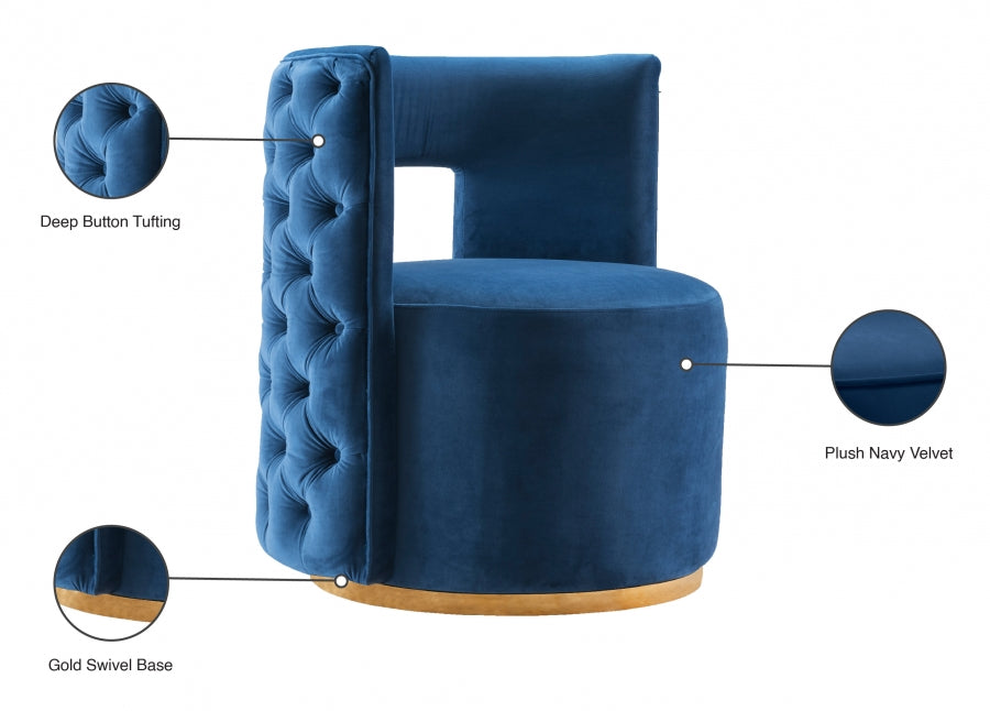 Fauteuil d'appoint rembourré en chenille Vivi 