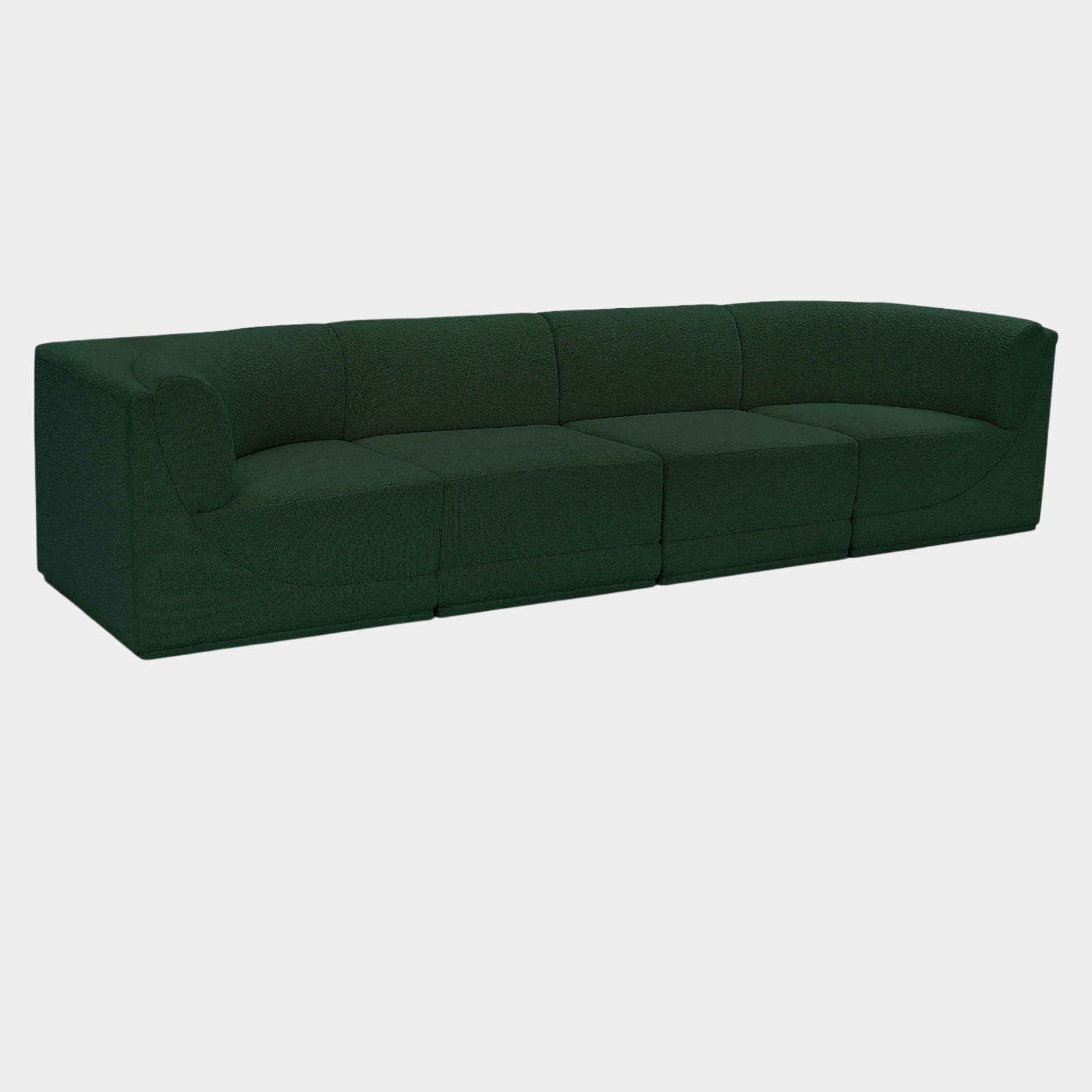 Ollie Boucle Fabric Sofa with Armrest