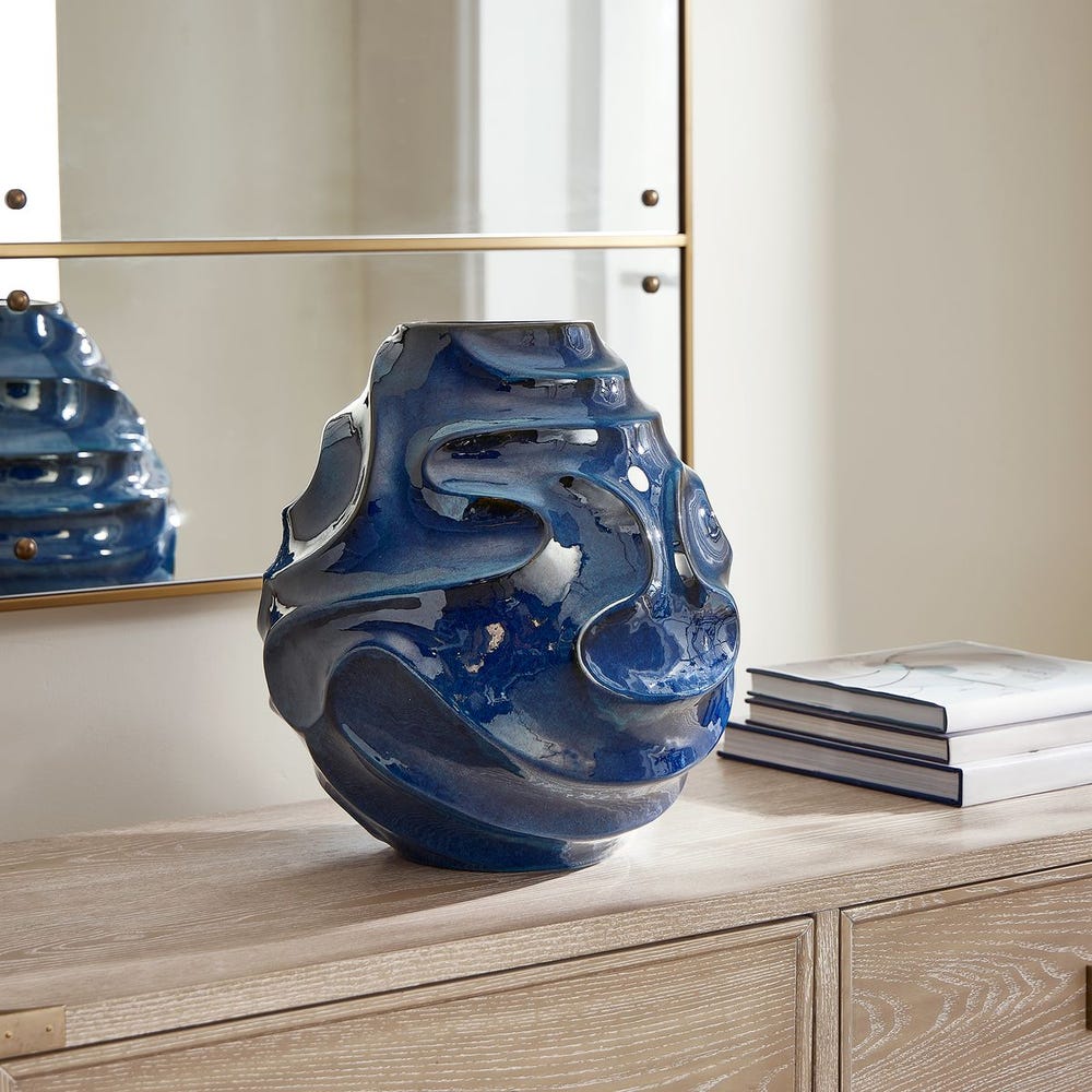 Helix Swirl Outdoor Vase