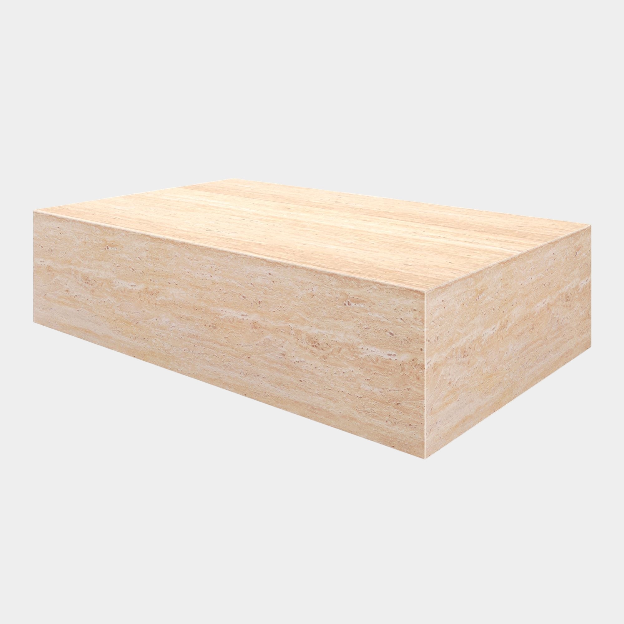 Artemis Contract Grade Rectangular Coffee Table in Travertine
