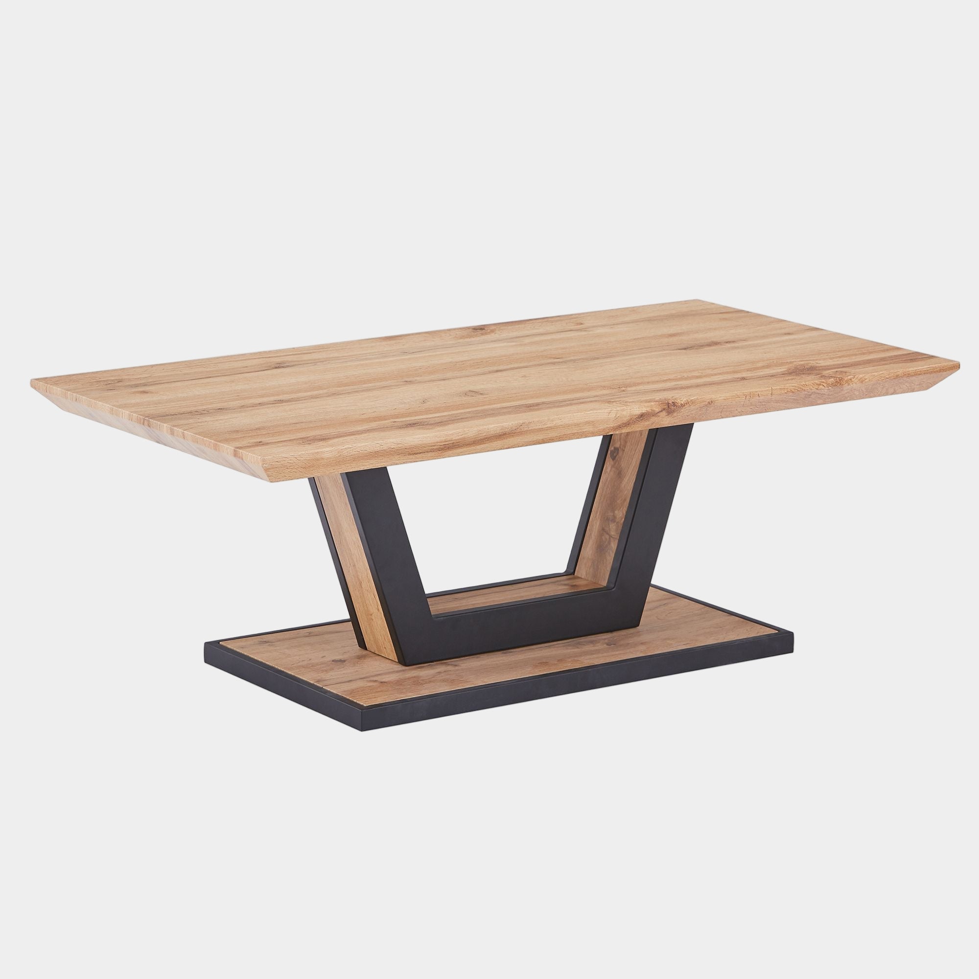 Forna Rectangular Coffee Table in Natural and Black
