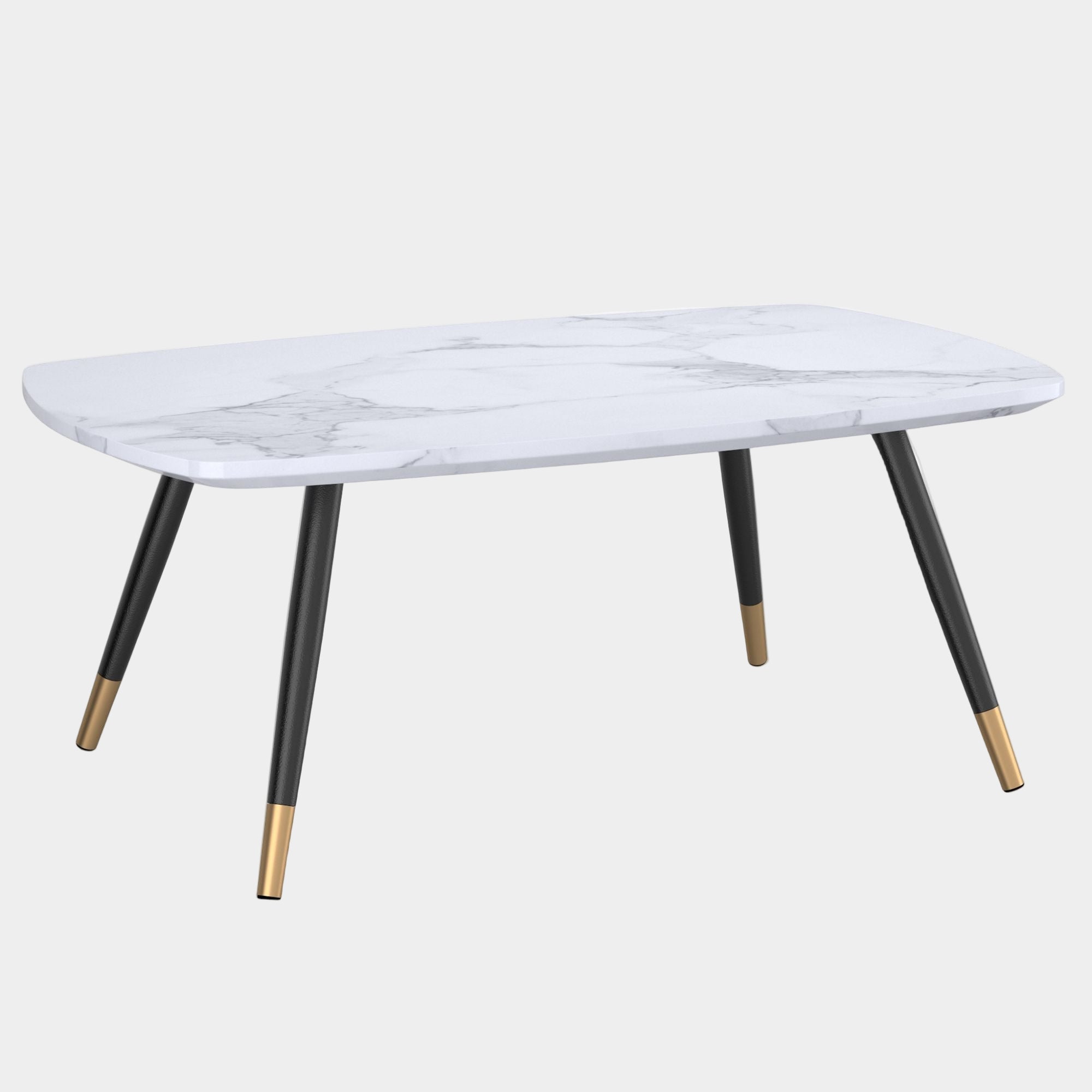 Emery Rectangular Coffee Table in White and Black