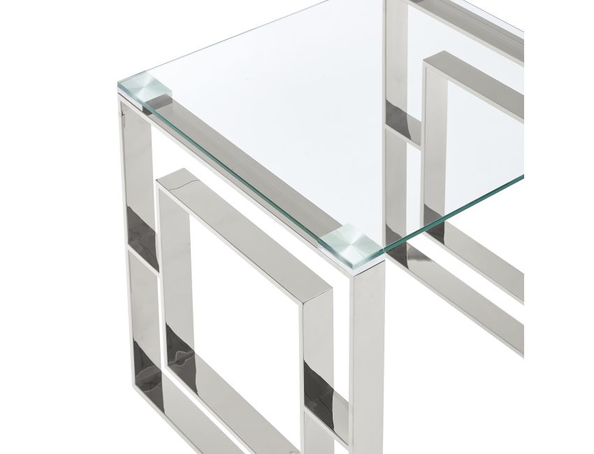 Eros Coffee Table in Silver