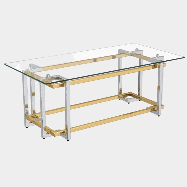 Florina Coffee Table in Silver and Gold