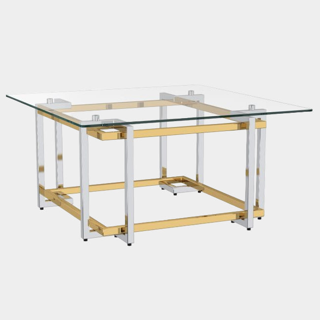 Florina Coffee Table in Silver and Gold