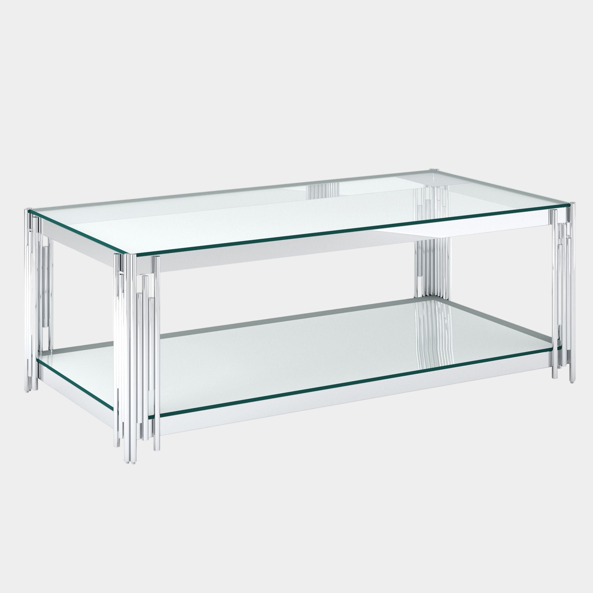 Estrel Rectangular Coffee Table in Silver