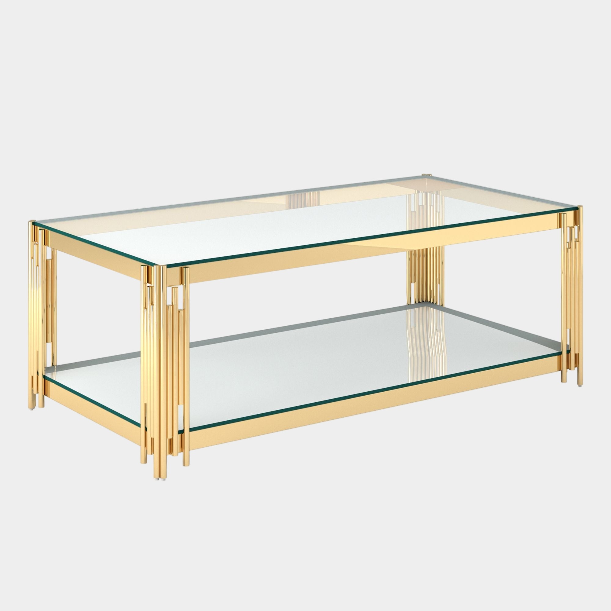 Estrel Rectangular Coffee Table in Gold