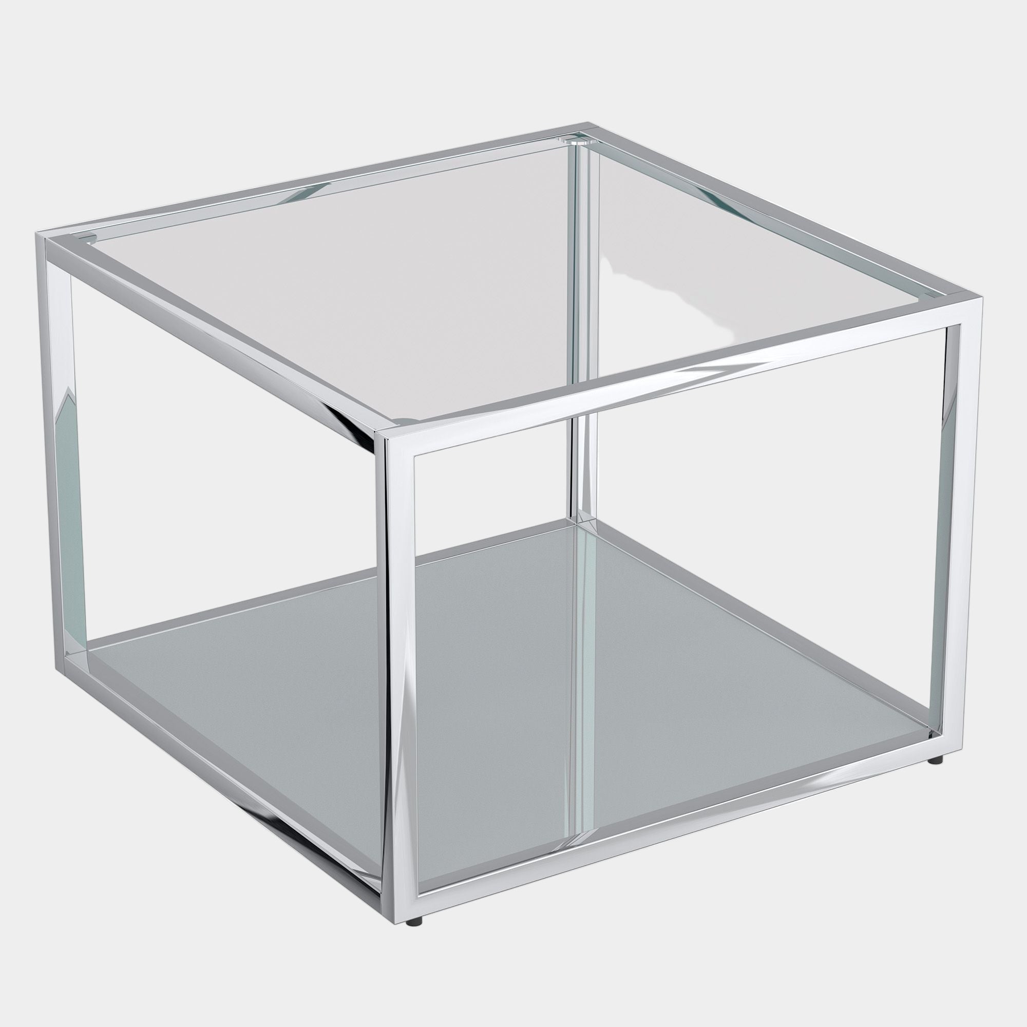 Casini Small Square Coffee Table in Silver