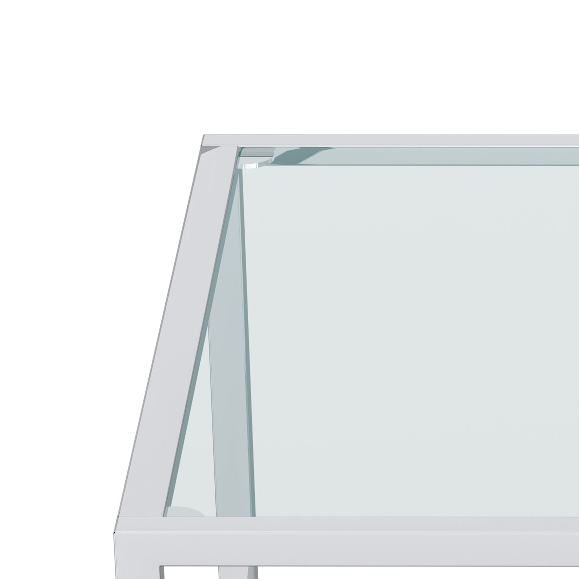 Casini Small Square Coffee Table in Silver