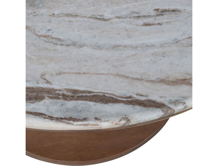 Martina Round Coffee Table - Walnut