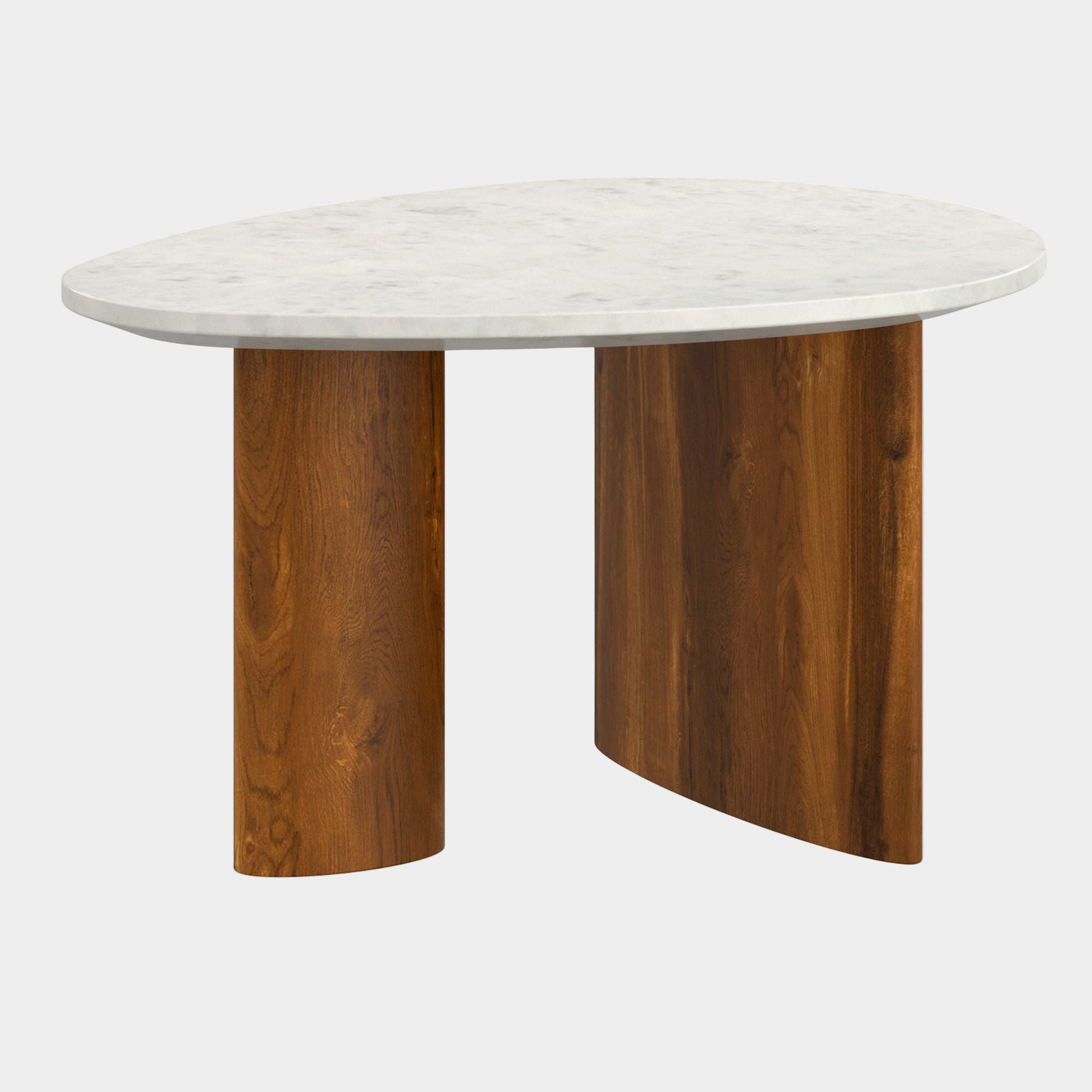 Lyriq Coffee Table in Walnut & White