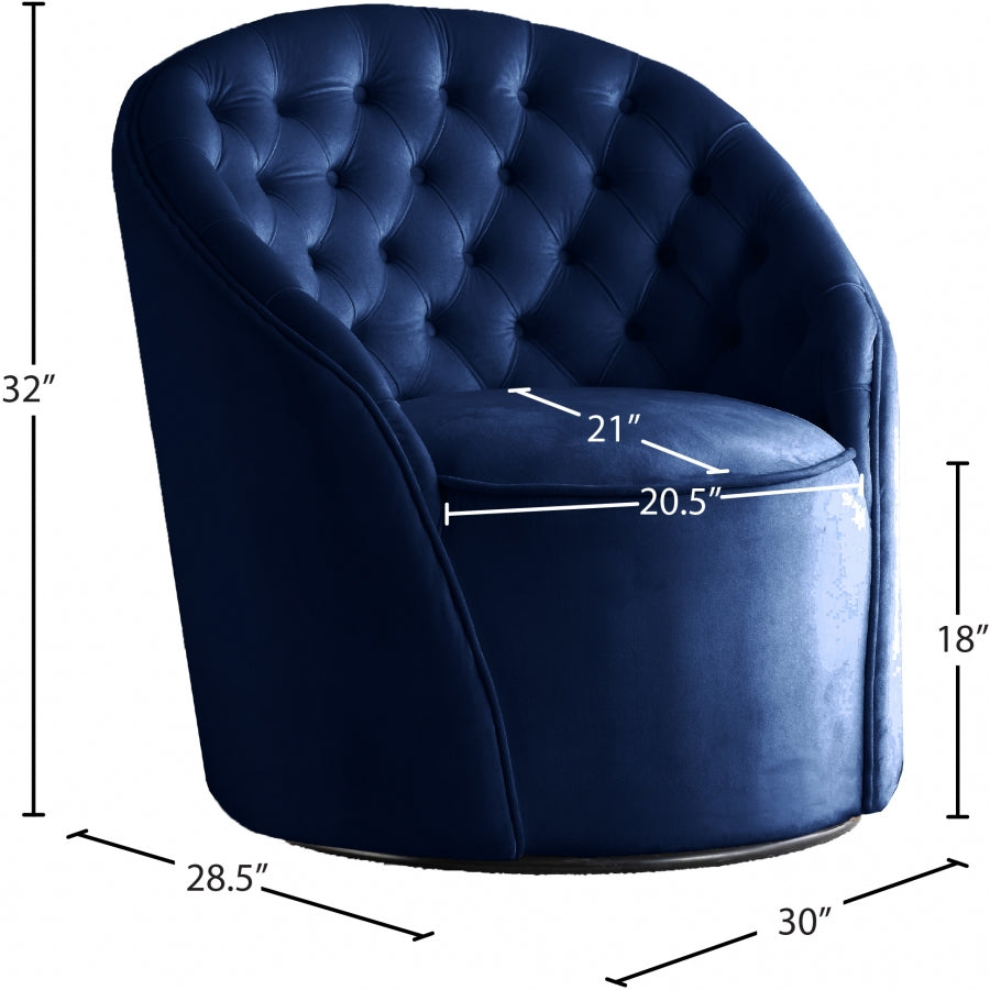 Fauteuil d'appoint rembourré en chenille Vivi 