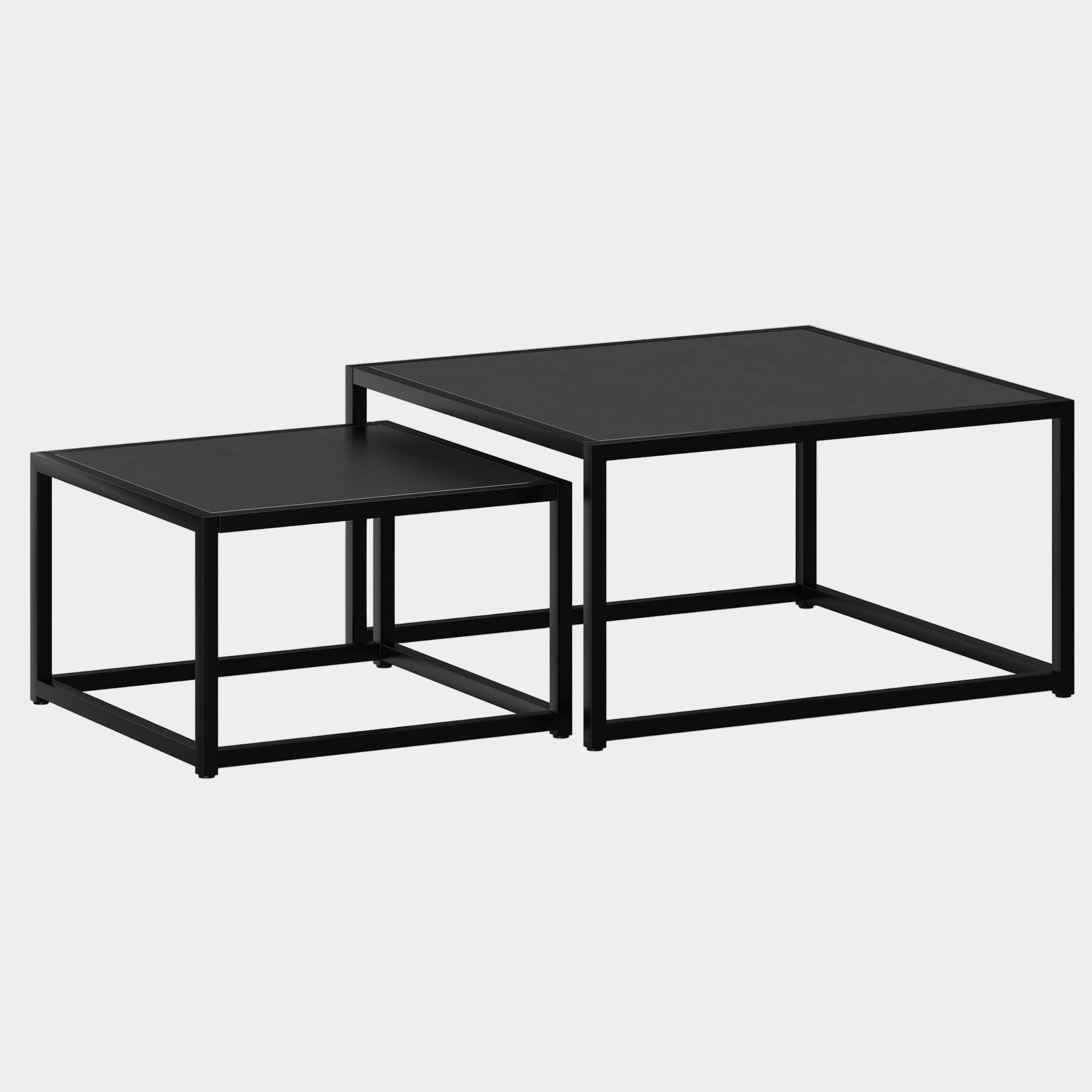 Quinn 2pc Coffee Table Set in Black
