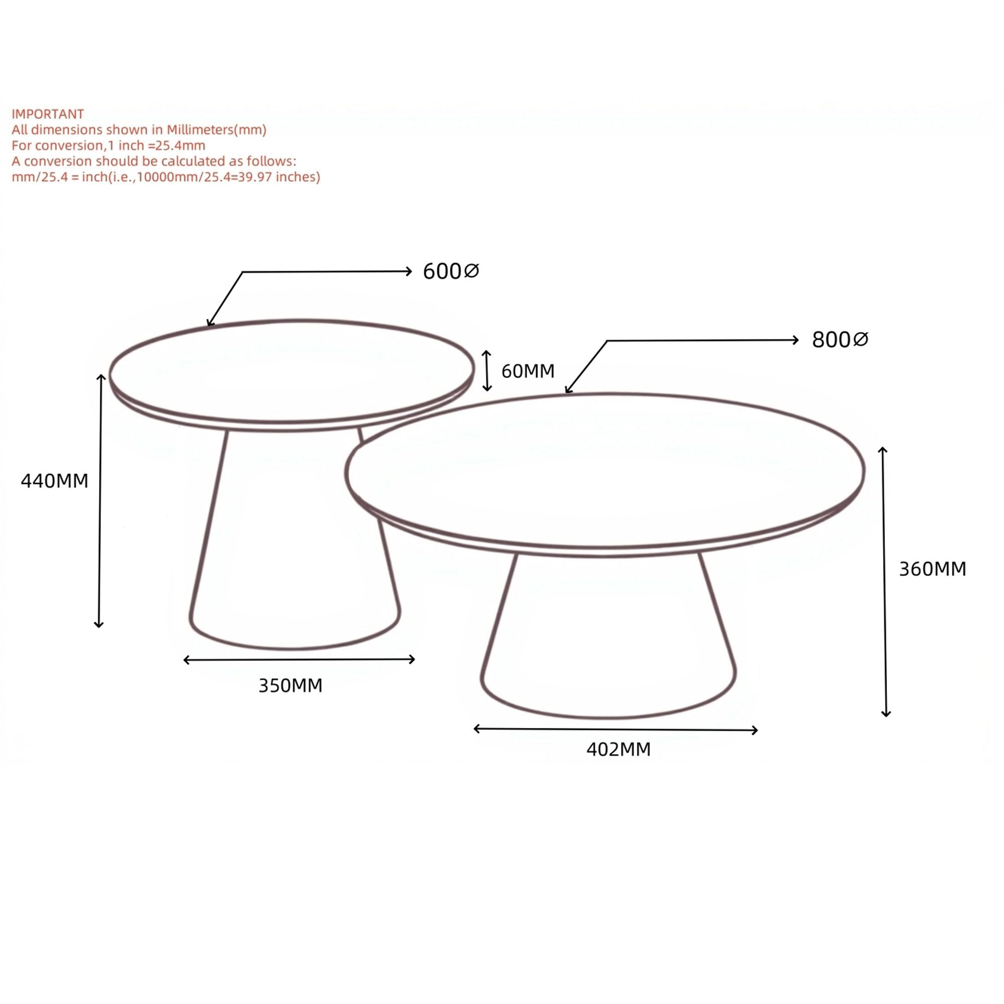 Galio 2pc Coffee Table set in White