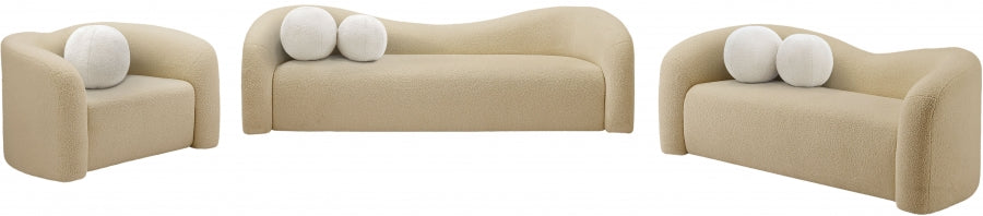 Kali Faux Shearling Teddy Fabric Sofa