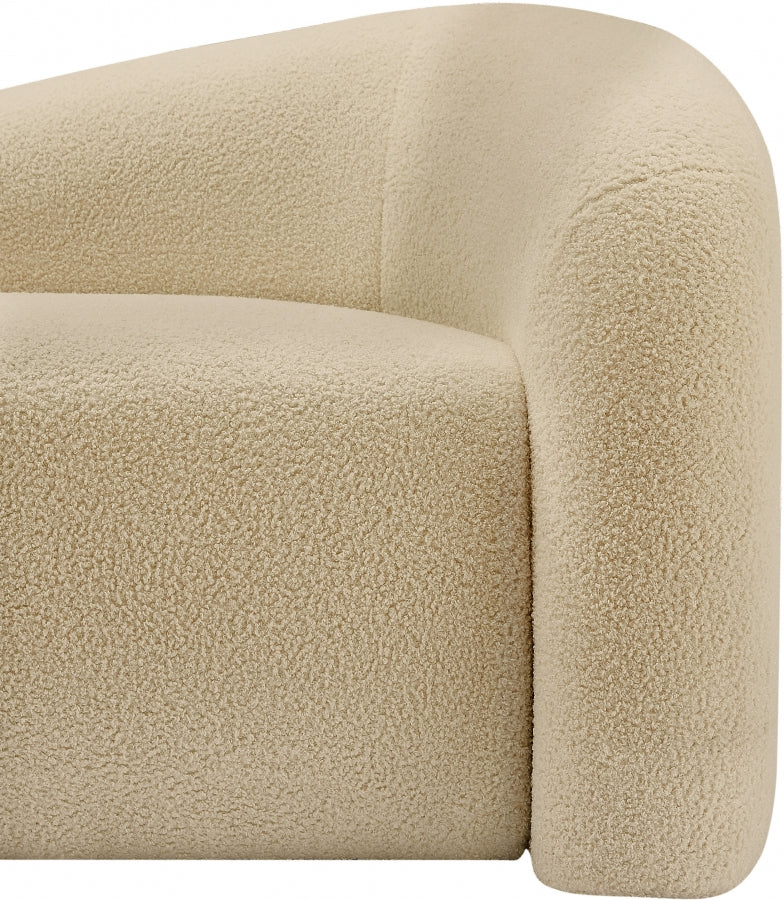 Kali Faux Shearling Teddy Fabric Sofa