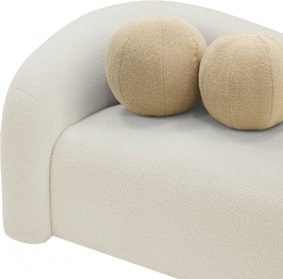 Kali Faux Shearling Teddy Fabric Sofa