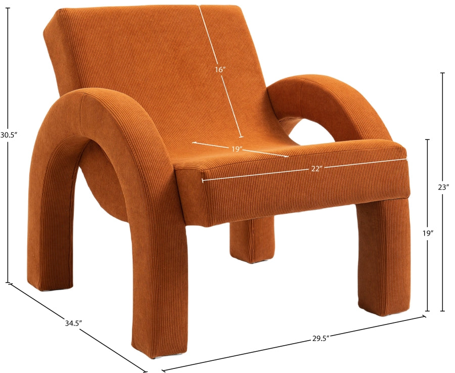 Fauteuil d'appoint rembourré en chenille Vivi 