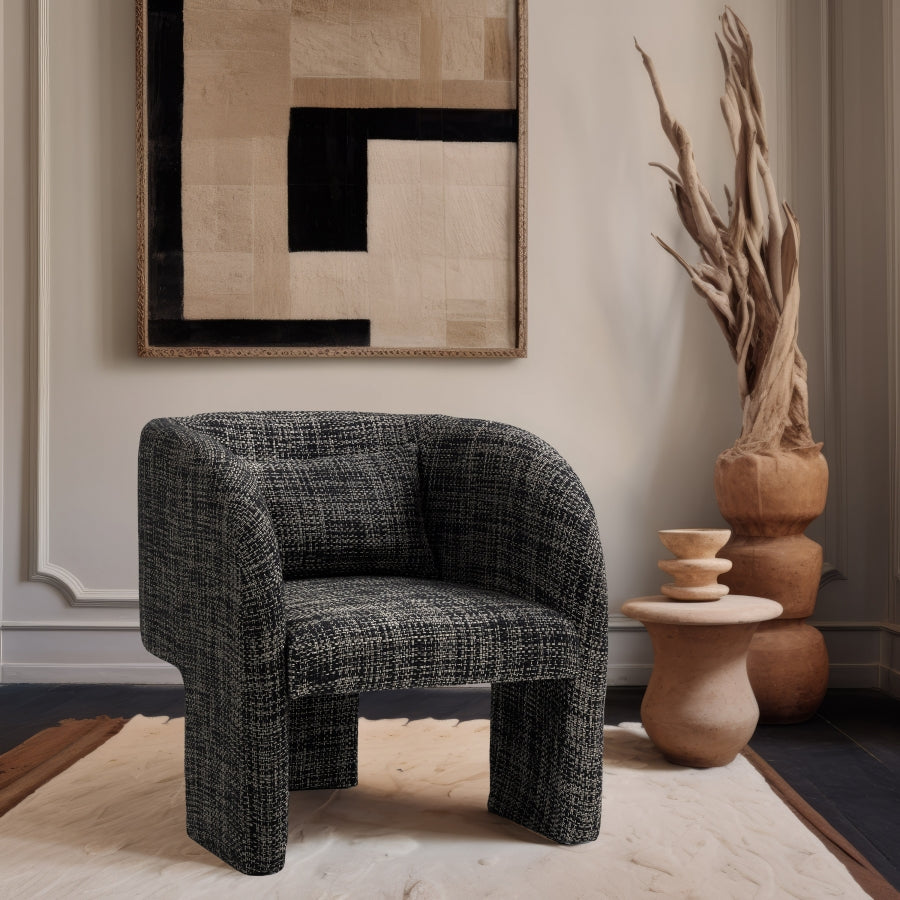 Fauteuil d'appoint rembourré en chenille Vivi 