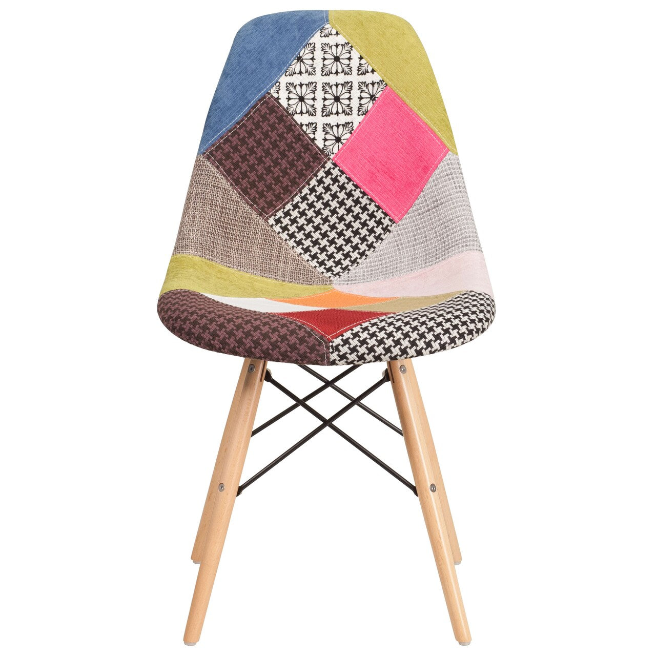 Chaise sans accoudoirs en patchwork biologique