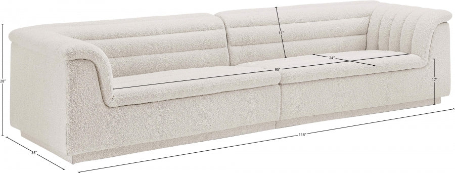 Cascade Boucle Fabric Sofa