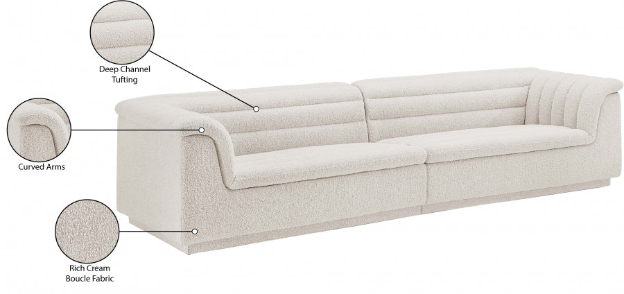 Cascade Boucle Fabric Sofa