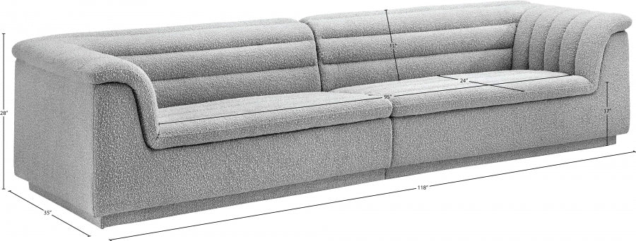 Cascade Boucle Fabric Sofa